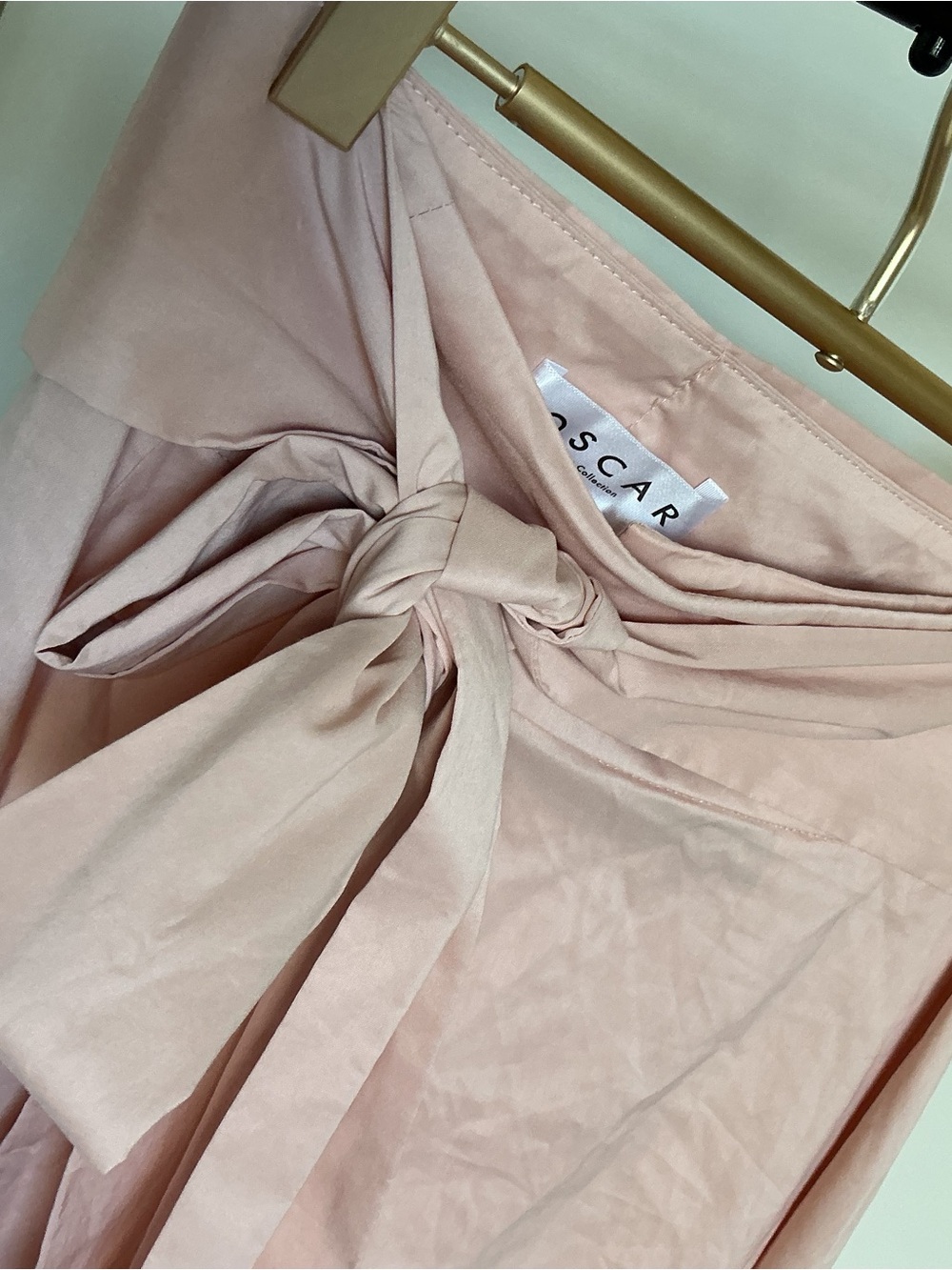 Oscar Pink Maxi Skirt with Front Tie